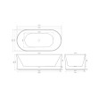 Poseidon Ally Groove Freestanding Bathtub - Gloss White