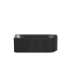 Poseidon Capri Groove Corner Bathtub - Matte White/Matte Black