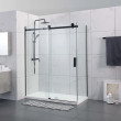 Covey 870-2000mm (door side) x 800-1200mm (fixed panel) Sliding Door Shower Screen