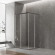 Covey 800-1200mm Corner Double Sliding Door Shower Screen - Gun Metal/ Light Gold fittings