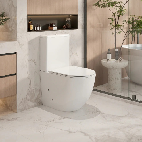 Mercio Cera Back to Wall Toilet Suite - Rimless Flush
