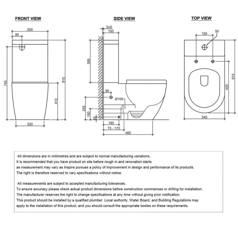 Inspire-Deluso Rimless Toilet Suite