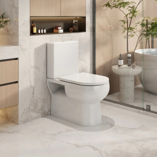 Mercio Moi Back to Wall Toilet Suite - Rimless Flush
