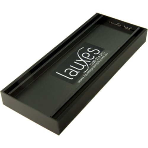 300mm - 5.6m Any Size  LAUXES Matt Black Aluminium Slimline Tile Insert Grate Drain  5600*100*26