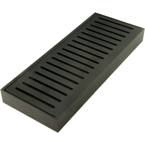 300mm - 5.6m Any Size  LAUXES Matt Black Wide Aluminium Slimline Standard Floor Grate Drain 5600*100*26