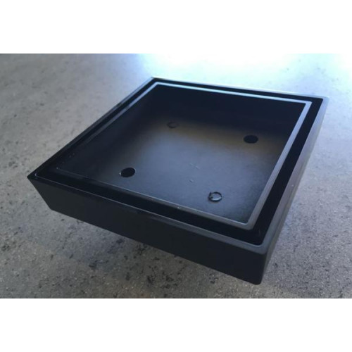 MATT BLACK Square Tile Insert Floor Waste 100mm