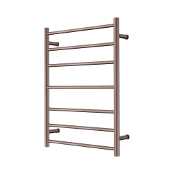 NERO MECCA 240V 7 BAR HEATED TOWEL LADDER BRUSHED BRONZE