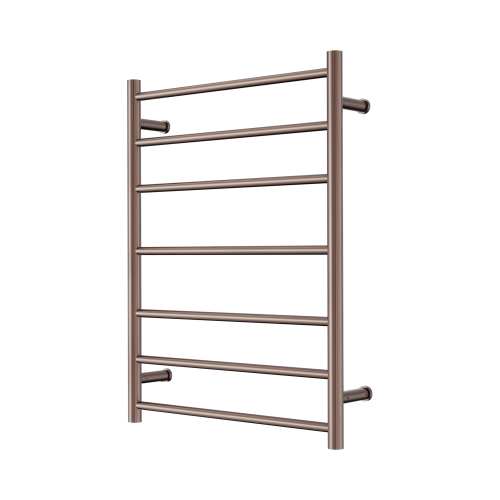 NERO MECCA 240V 7 BAR HEATED TOWEL LADDER BRUSHED BRONZE