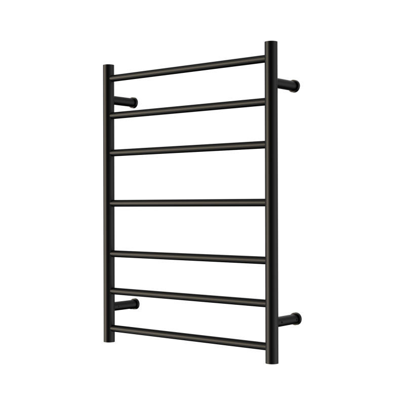 NERO MECCA 240V 7 BAR HEATED TOWEL LADDER MATTE BLACK NERO MECCA 240V 7 BAR HEATED TOWEL LADDER MATTE BLACK
