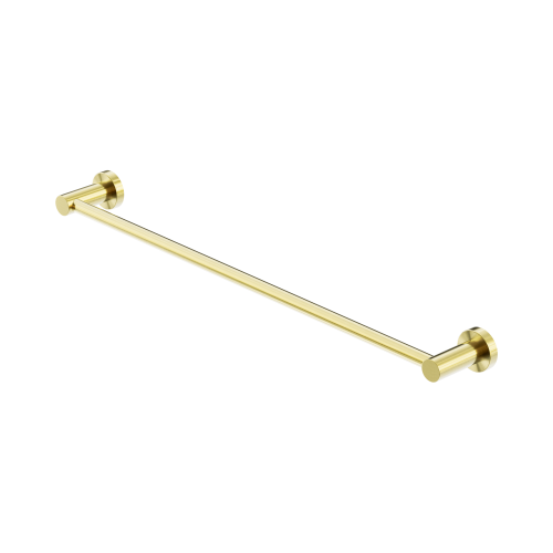 NERO MECCA SINGLE TOWEL RAIL 600MM BRUSHED GOLD