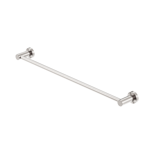 NERO MECCA SINGLE TOWEL RAIL 600MM BRUSHED NICKEL