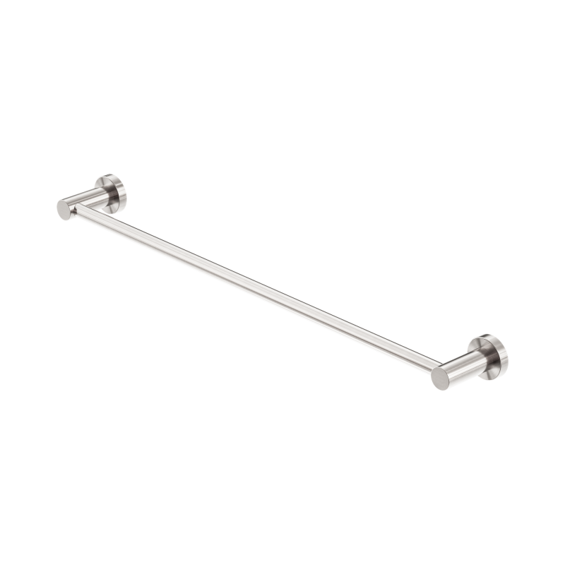 NERO MECCA SINGLE TOWEL RAIL 600MM BRUSHED NICKEL NERO MECCA SINGLE TOWEL RAIL 600MM BRUSHED NICKEL