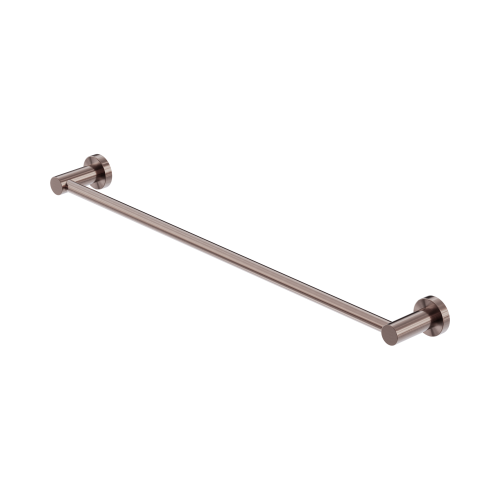 NERO MECCA SINGLE TOWEL RAIL 600MM BRUSHED BRONZE