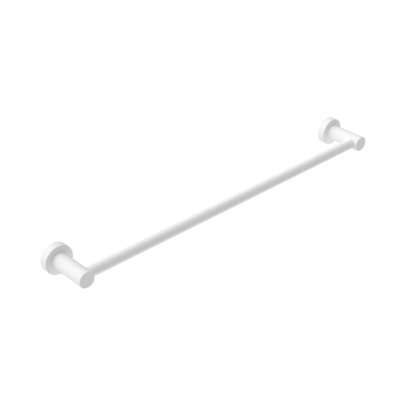 NERO MECCA SINGLE TOWEL RAIL 600MM MATTE WHITE NERO MECCA SINGLE TOWEL RAIL 600MM MATTE WHITE