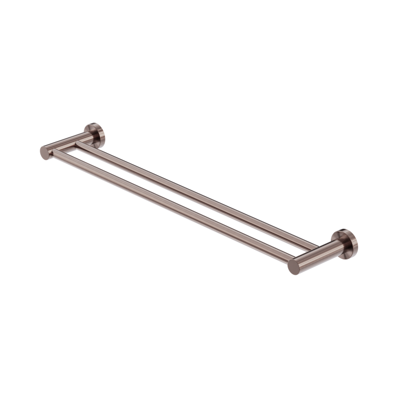 NERO MECCA DOUBLE TOWEL RAIL 600MM BRUSHED BRONZE NERO MECCA DOUBLE TOWEL RAIL 600MM BRUSHED BRONZE
