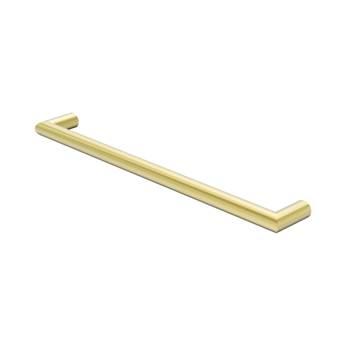 NERO MECCA 240V SINGLE HEATED TOWEL RAIL BRUSHED GOLD