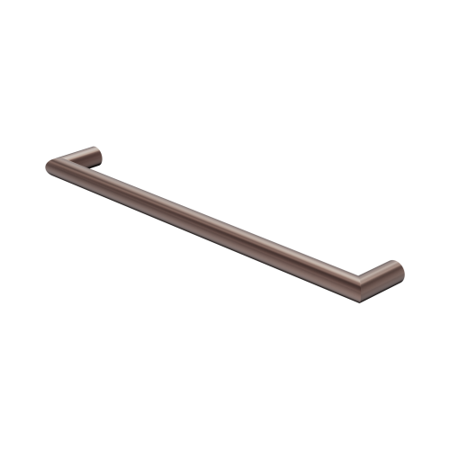 NERO MECCA 240V SINGLE HEATED TOWEL RAIL BRUSHED BRONZE