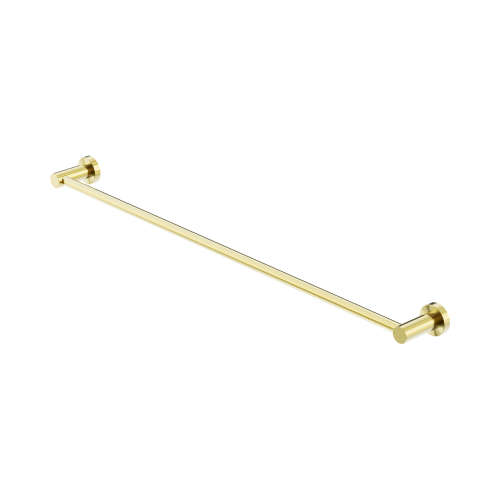 NERO MECCA SINGLE TOWEL RAIL 800MM BRUSHED GOLD