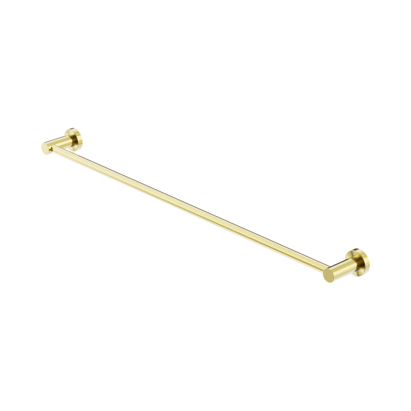 NERO MECCA SINGLE TOWEL RAIL 800MM BRUSHED GOLD NERO MECCA SINGLE TOWEL RAIL 800MM BRUSHED GOLD