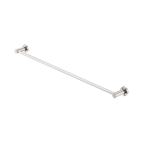 NERO MECCA SINGLE TOWEL RAIL 800MM BRUSHED NICKEL