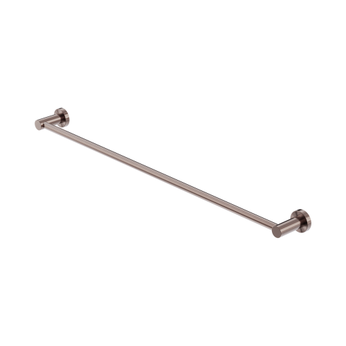 NERO MECCA SINGLE TOWEL RAIL 800MM BRUSHED BRONZE