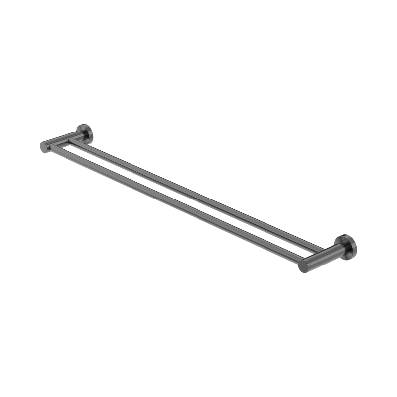 NERO MECCA DOUBLE TOWEL RAIL 800MM GUN METAL NERO MECCA DOUBLE TOWEL RAIL 800MM GUN METAL