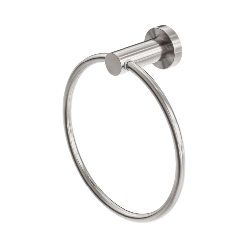 NERO MECCA HAND TOWEL RING BRUSHED NICKEL