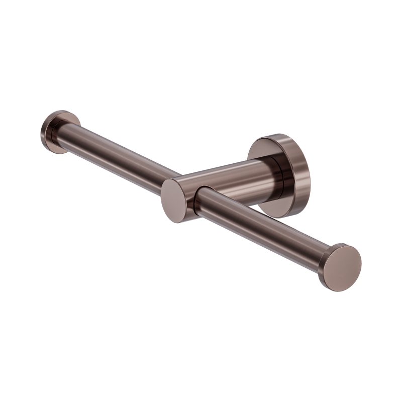 NERO MECCA DOUBLE TOILET ROLL HOLDER BRUSHED BRONZE NERO MECCA DOUBLE TOILET ROLL HOLDER BRUSHED BRONZE