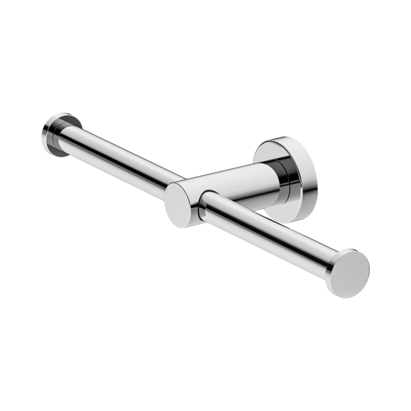 NERO MECCA DOUBLE TOILET ROLL HOLDER CHROME