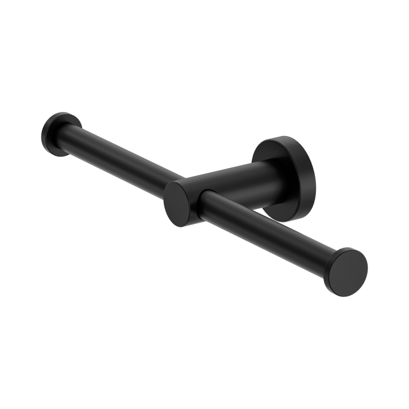 NERO MECCA DOUBLE TOILET ROLL HOLDER MATTE BLACK NERO MECCA DOUBLE TOILET ROLL HOLDER MATTE BLACK