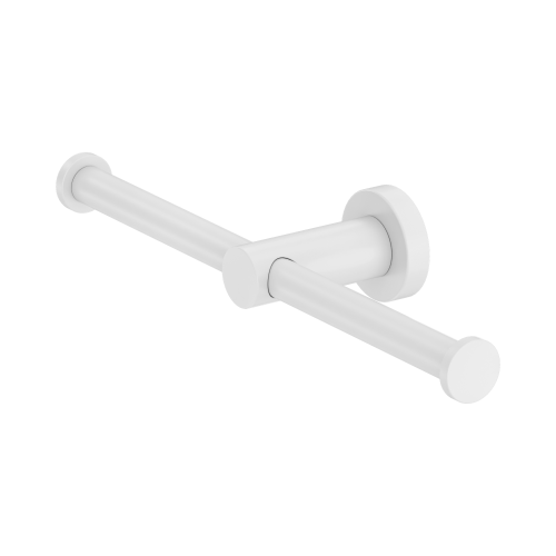 NERO MECCA DOUBLE TOILET ROLL HOLDER MATTE WHITE