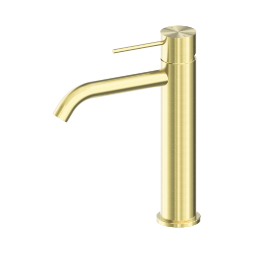 NERO MECCA MID TALL BASIN MIXER BRUSHED GOLD