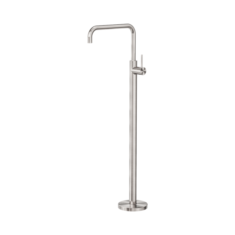 NERO MECCA FREESTANDING BATH MIXER SQUARE SHAPE BRUSHED NICKEL NERO MECCA FREESTANDING BATH MIXER SQUARE SHAPE BRUSHED NICKEL