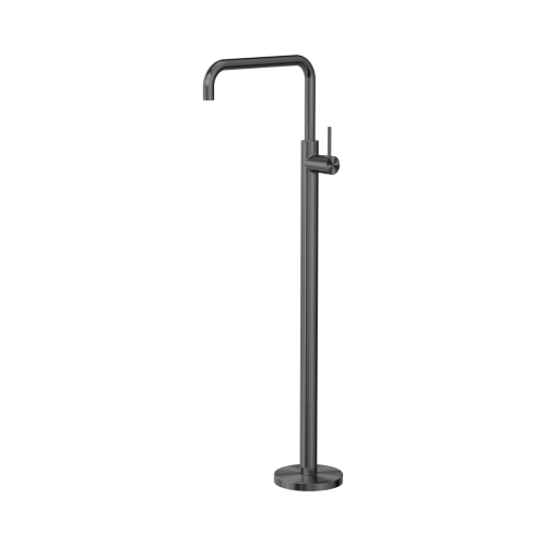NERO MECCA FREESTANDING BATH MIXER SQUARE SHAPE GUN METAL 