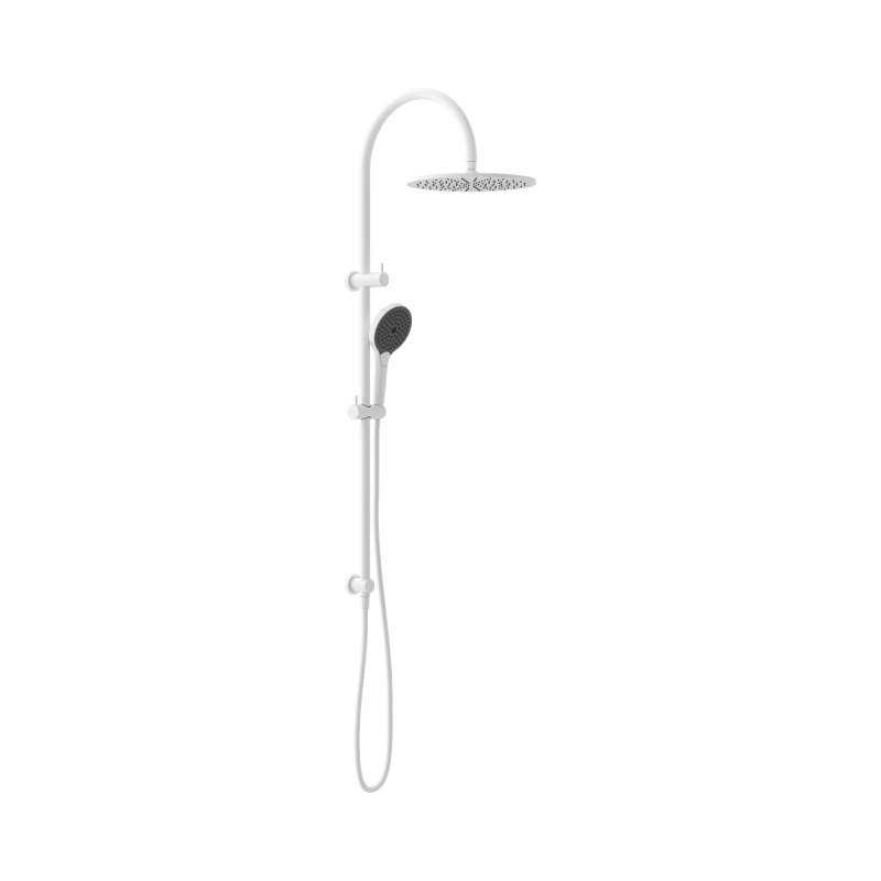 NERO MECCA TWIN SHOWER WITH AIR SHOWER II MATTE WHITE NERO MECCA TWIN SHOWER WITH AIR SHOWER II MATTE WHITE