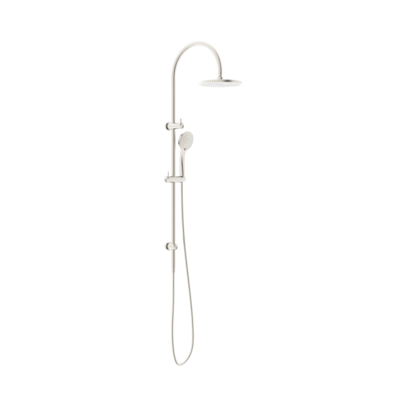 NERO MECCA TWIN SHOWER WITH AIR SHOWER BRUSHED NICKEL NERO MECCA TWIN SHOWER WITH AIR SHOWER BRUSHED NICKEL