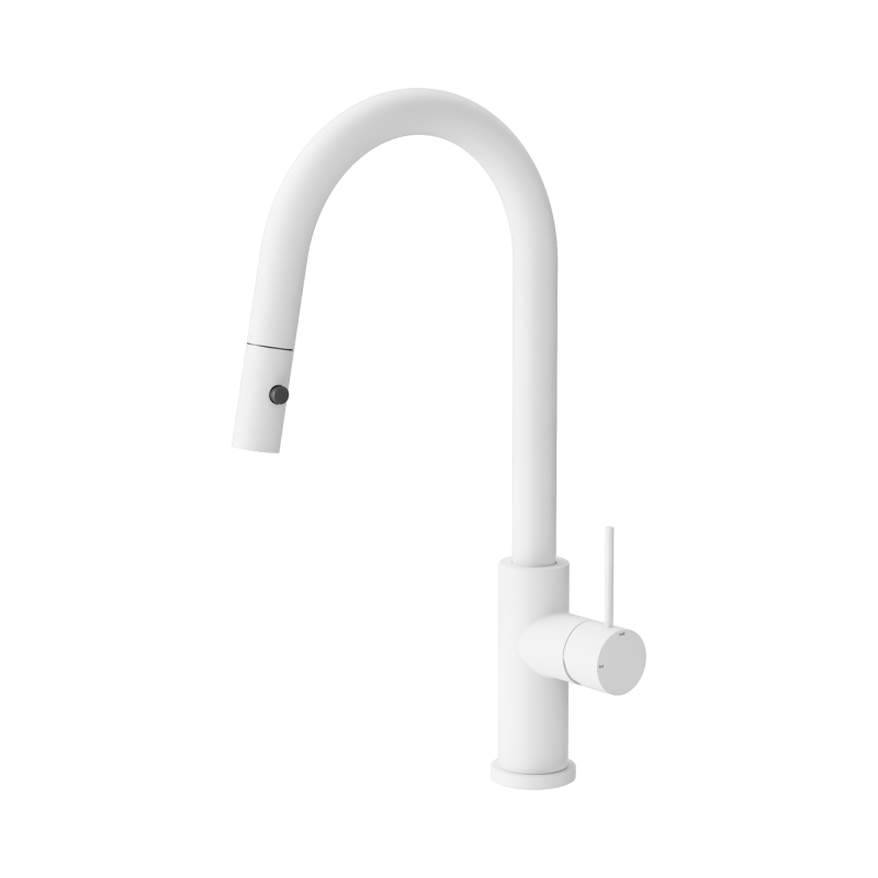NERO MECCA PULL OUT SINK MIXER WITH VEGIE SPRAY FUNCTION MATTE WHITE NERO MECCA PULL OUT SINK MIXER WITH VEGIE SPRAY FUNCTION MATTE WHITE