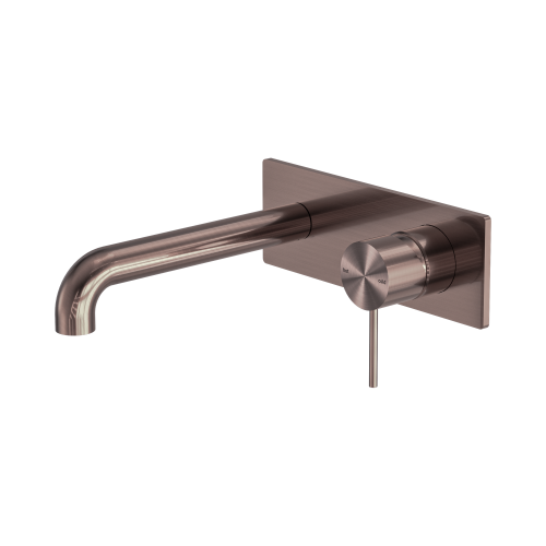 NERO MECCA WALL BASIN/BATH MIXER 185MM BRUSHED BRONZE