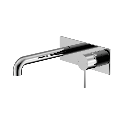 NERO MECCA WALL BASIN/BATH MIXER 185MM CHROME