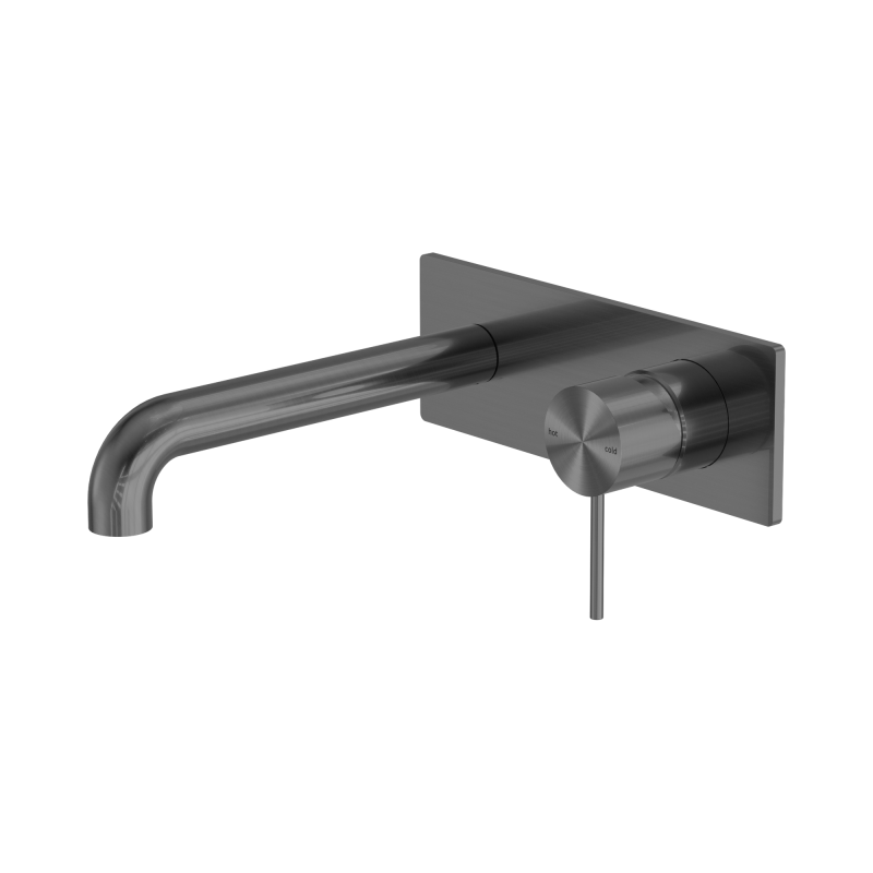 NERO MECCA WALL BASIN/BATH MIXER 185MM GUN METAL NERO MECCA WALL BASIN/BATH MIXER 185MM GUN METAL