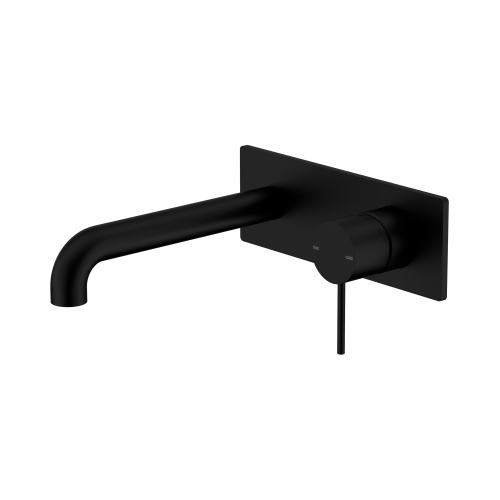 NERO MECCA WALL BASIN/BATH MIXER 185MM MATTE BLACK