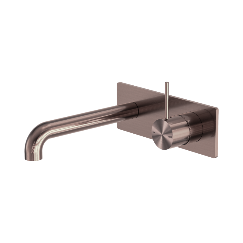 NERO MECCA WALL BASIN/BATH MIXER HANDLE UP 185MM BRUSHED BRONZE NERO MECCA WALL BASIN/BATH MIXER HANDLE UP 185MM BRUSHED BRONZE