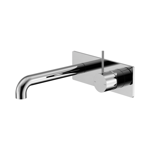 NERO MECCA WALL BASIN/BATH MIXER HANDLE UP 185MM CHROME