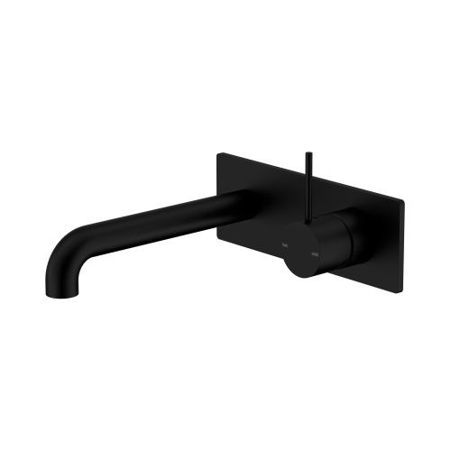 NERO MECCA WALL BASIN/BATH MIXER HANDLE UP 185MM MATTE BLACK