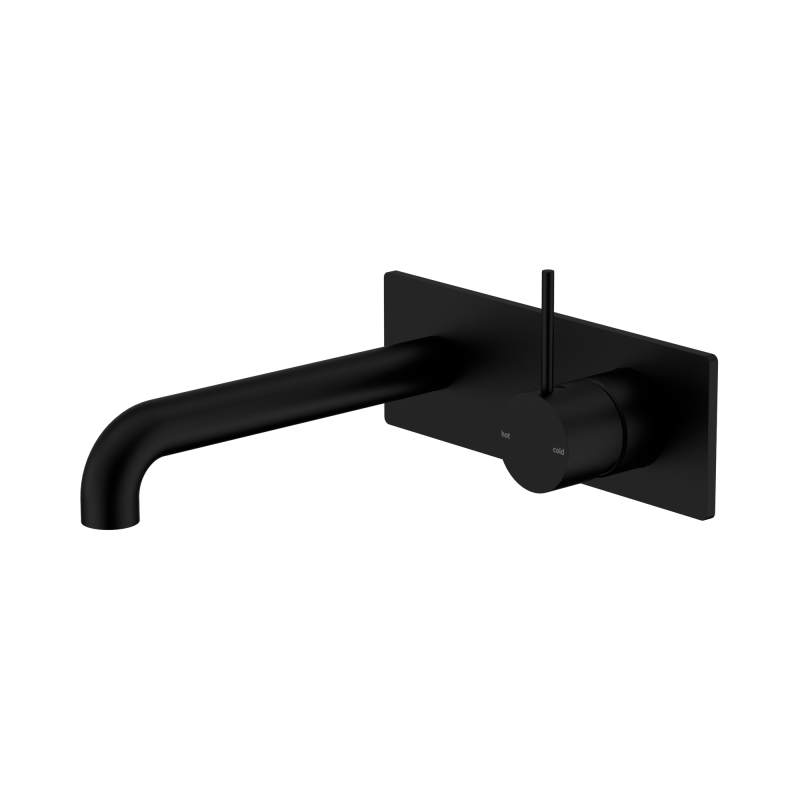 NERO MECCA WALL BASIN/BATH MIXER HANDLE UP 185MM MATTE BLACK NERO MECCA WALL BASIN/BATH MIXER HANDLE UP 185MM MATTE BLACK