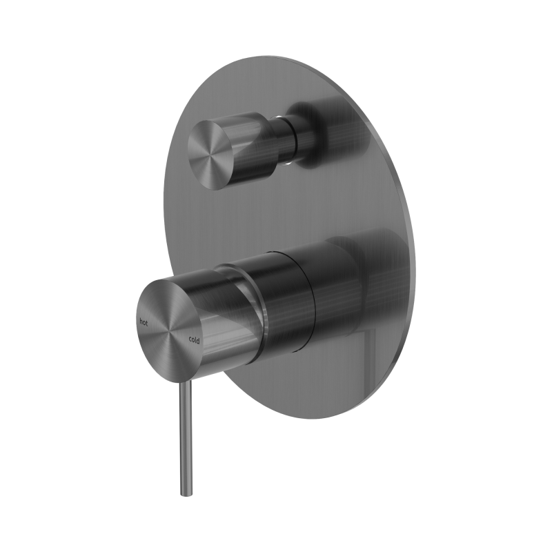 NERO MECCA SHOWER MIXER WITH DIVERTOR GUN METAL NERO MECCA SHOWER MIXER WITH DIVERTOR GUN METAL