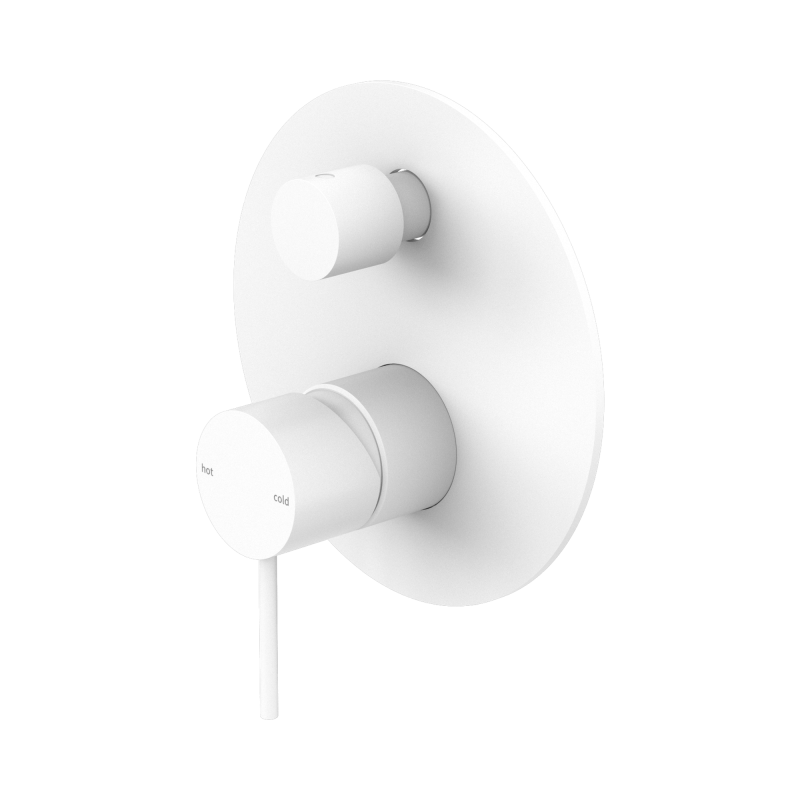 NERO MECCA SHOWER MIXER WITH DIVERTOR MATTE WHITE NERO MECCA SHOWER MIXER WITH DIVERTOR MATTE WHITE