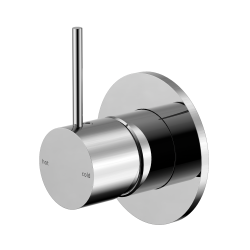 NERO MECCA SHOWER MIXER HANDLE UP 80MM PLATE CHROME