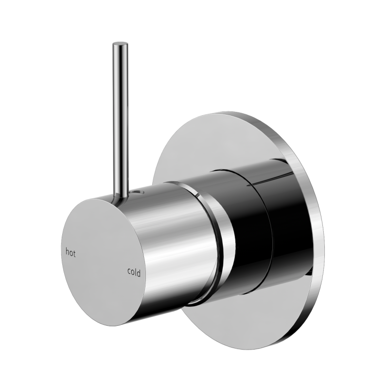NERO MECCA SHOWER MIXER HANDLE UP 80MM PLATE CHROME NERO MECCA SHOWER MIXER HANDLE UP 80MM PLATE CHROME