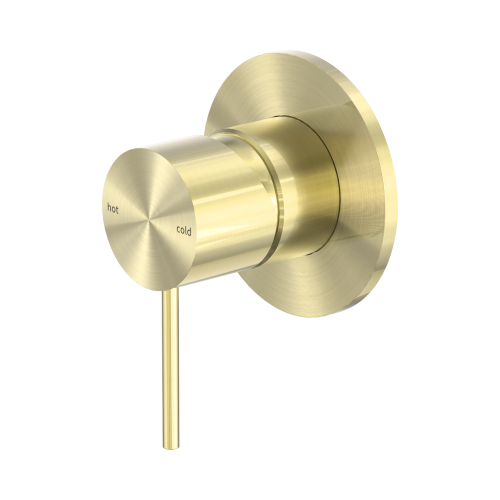 NERO MECCA SHOWER MIXER 80MM PLATE BRUSHED GOLD
